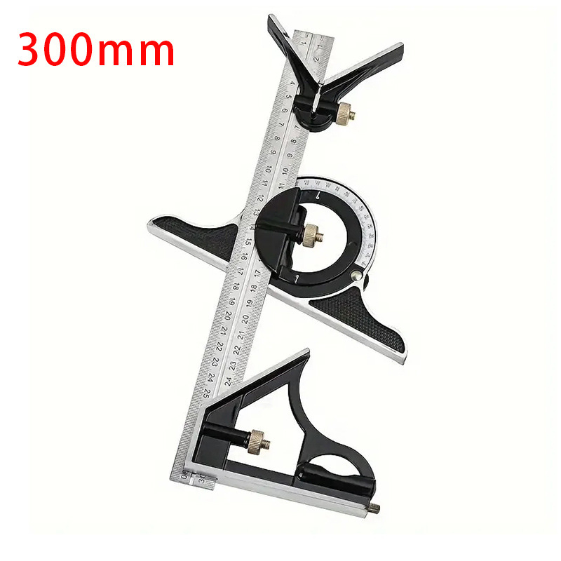 3‑в‑1 неръждаема стомана прецизен дърводелски ъгломер и квадрат, подвижен