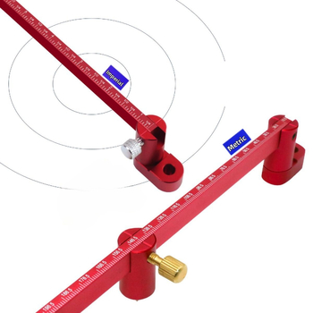 Дърводелски циркул за чертане на кръгове и арки, алуминиева сплав, 360° кръг и маркировка