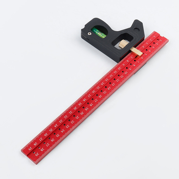 Κανόνας ορθογώνιας γωνίας με διπλή κλίμακα, μετακινήσιμος γωνίας, ανοξείδωτος χάλυβας, υψηλή ακρίβεια