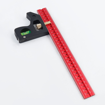 Κανόνας ορθογώνιας γωνίας με διπλή κλίμακα, μετακινήσιμος γωνίας, ανοξείδωτος χάλυβας, υψηλή ακρίβεια