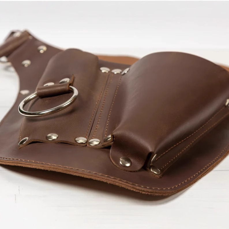 PU odinė juosmens delninė sodo įrankiams su keliais kišenėmis