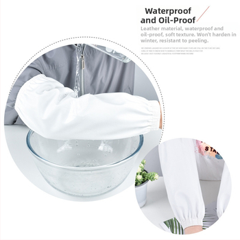 PU кожени ръкави за възрастни, водоустойчиви, маслоустойчиви, удебелени, без лющене, за почистване/домашна употреба