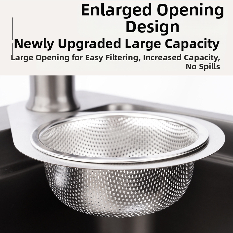 Лебедоподобен филтър за мивка, пластмасов, за разделяне на отпадъци и миене на зеленчуци, сухо и мокро отцеждане