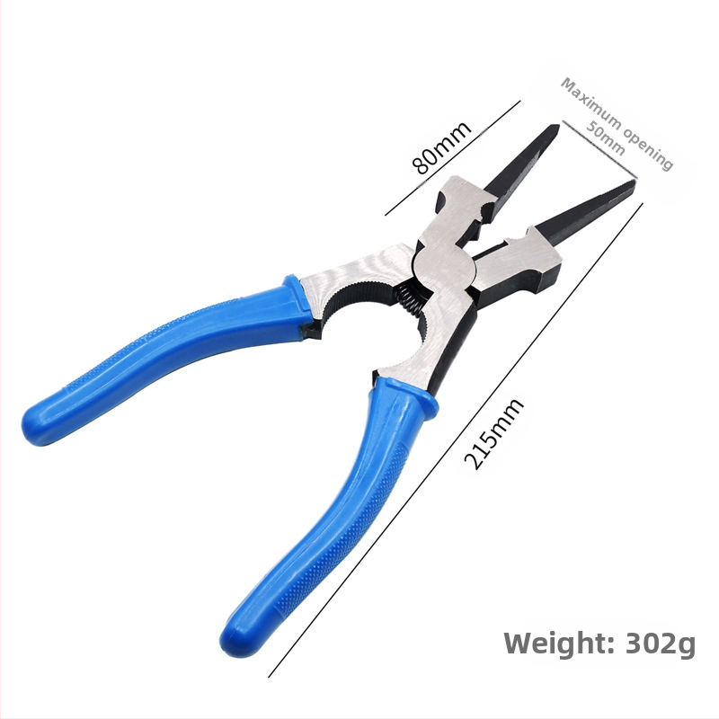 Помощни заваръчни клещи със защитна дълга уста – защита за заваряване с газ, с остър уста, тегло 347 g, дължина на челюстта 120 mm, диаметър на срязване 2 mm