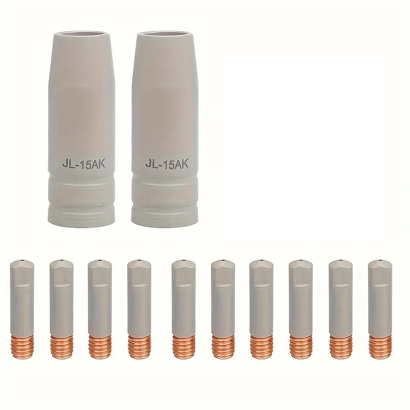 MB15AK Set mlaznica za MIG zavarivanje – 12 komada, premaz protiv prianjanja, kompatibilno s plinskim štitom za varenje