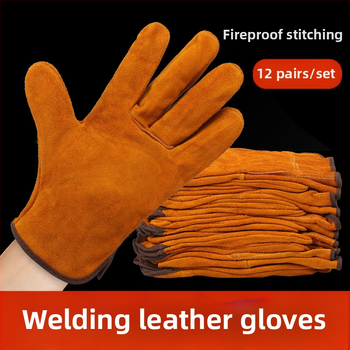 Suvirinimo pirštinės iš karvių odos | Medžiaga: karvių oda | Panaudojimas: suvirinimas