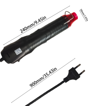 Горещ въздушен пистолет с цифрово управление на температурата, захранване от мрежата, 220V, диапазон на напрежение 220–230V, защита от прегряване