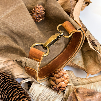 Kutyaeledel-táska — kézitáska-stílusú, vászon + PU bőr, többfunkciós utazási és asztali tárolás