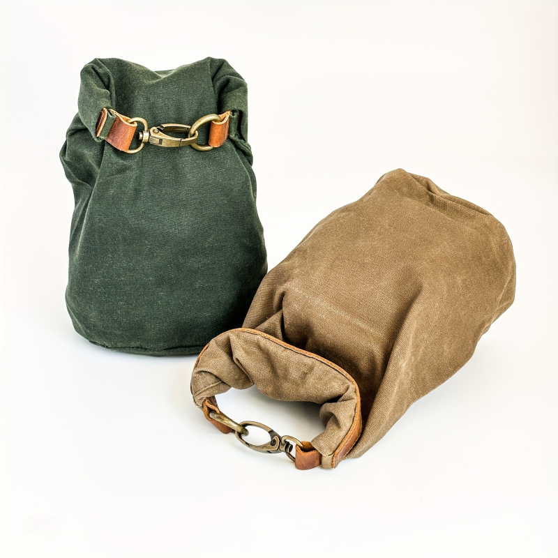 Kutyaeledel-táska — kézitáska-stílusú, vászon + PU bőr, többfunkciós utazási és asztali tárolás