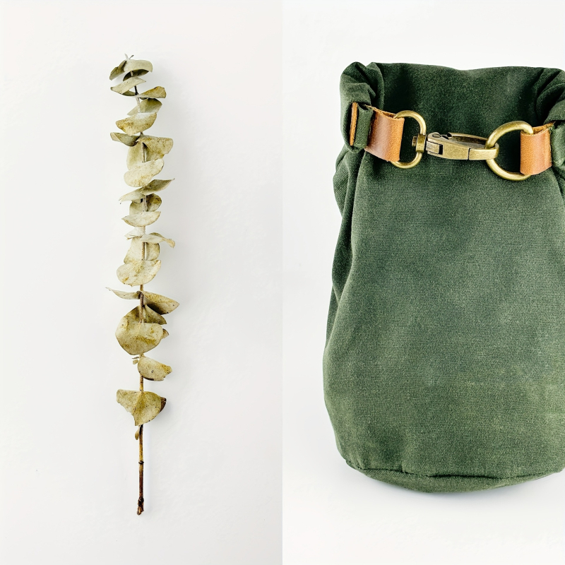 Kutyaeledel-táska — kézitáska-stílusú, vászon + PU bőr, többfunkciós utazási és asztali tárolás