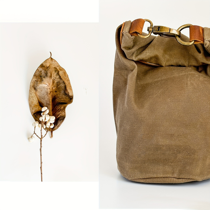 Kutyaeledel-táska — kézitáska-stílusú, vászon + PU bőr, többfunkciós utazási és asztali tárolás