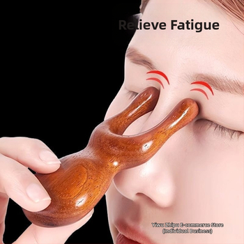 Дървен инструмент за масаж на лицето за носов мост и очи — пречистване на меридиани, акупунктурни точки, повдигане; стил: корейска версия; изработка: 6141735