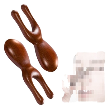 Дървен инструмент за масаж на лицето за носов мост и очи — пречистване на меридиани, акупунктурни точки, повдигане; стил: корейска версия; изработка: 6141735