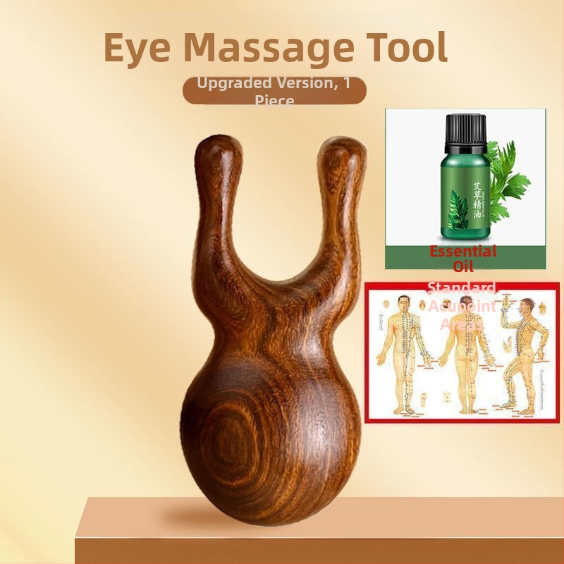 Дървен инструмент за масаж на лицето за носов мост и очи — пречистване на меридиани, акупунктурни точки, повдигане; стил: корейска версия; изработка: 6141735