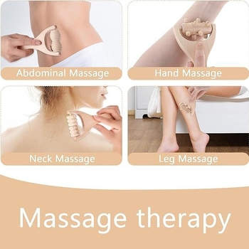 Дървена масажна пръчка – ръчен масажен инструмент за гръб и тяло, домашна употреба