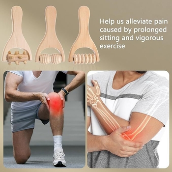 Дървена масажна пръчка – ръчен масажен инструмент за гръб и тяло, домашна употреба