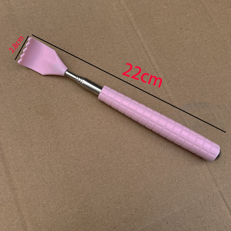 Atpakaļ skrāpētājs ar teleskopisku dizainu, no plastmasas un sveķu, atvieglo nogurumu