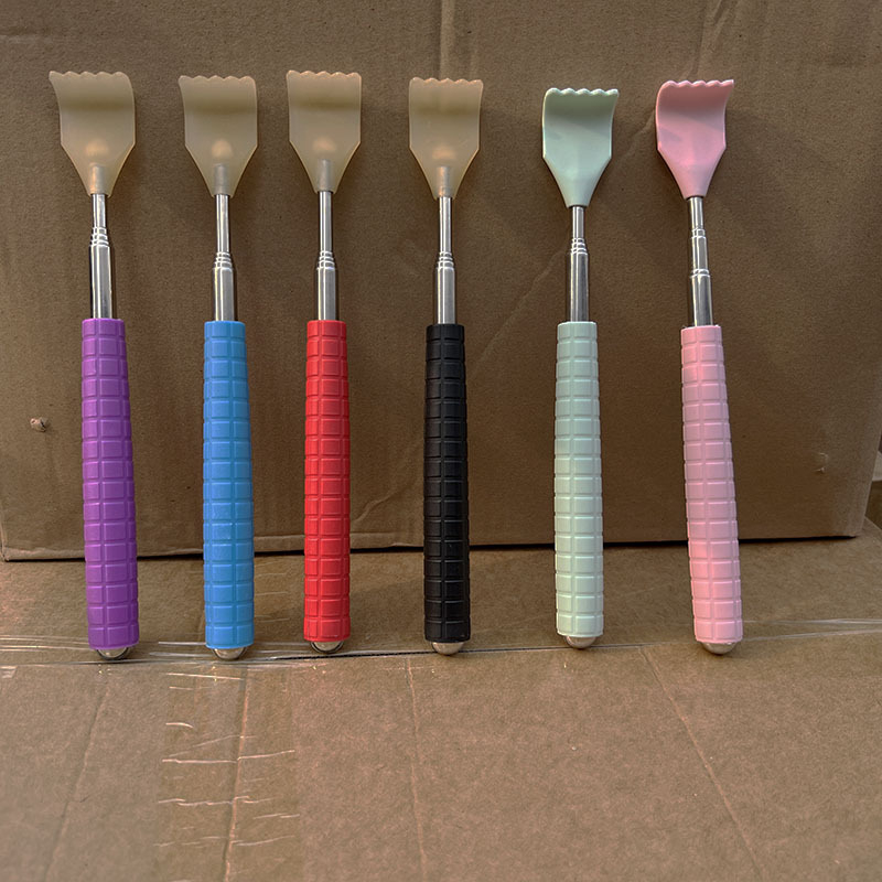 Atpakaļ skrāpētājs ar teleskopisku dizainu, no plastmasas un sveķu, atvieglo nogurumu