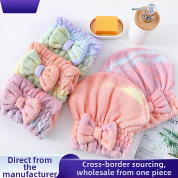 Шапка за сушене на коса, изработена от коралов флис, 150D прежда, шестноплетено тъкане, тегло под 30 г