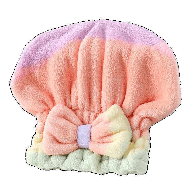 Шапка за сушене на коса, изработена от коралов флис, 150D прежда, шестноплетено тъкане, тегло под 30 г