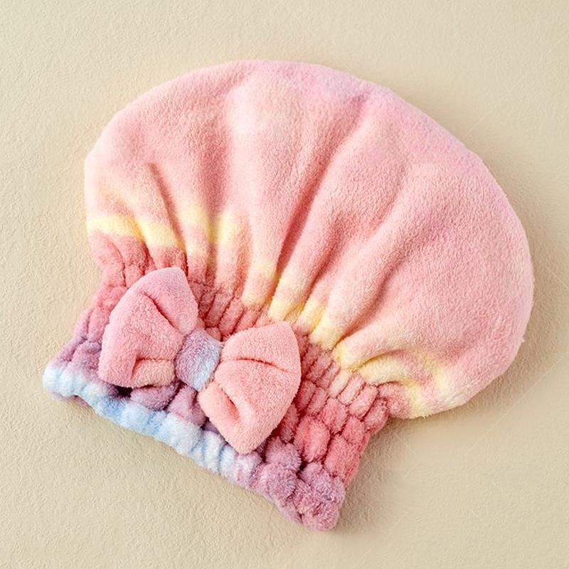 Шапка за сушене на коса, изработена от коралов флис, 150D прежда, шестноплетено тъкане, тегло под 30 г