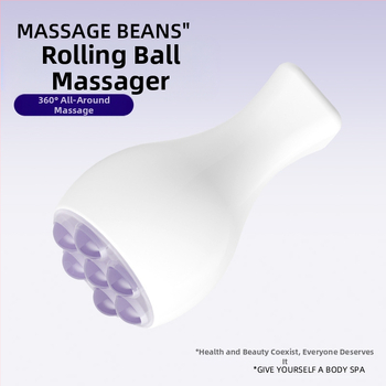 Rankinis veido masažuoklis su kvarco kamuoliukais ir nefrito rullėliu, skirtas veidui ir kaklui, be elektros