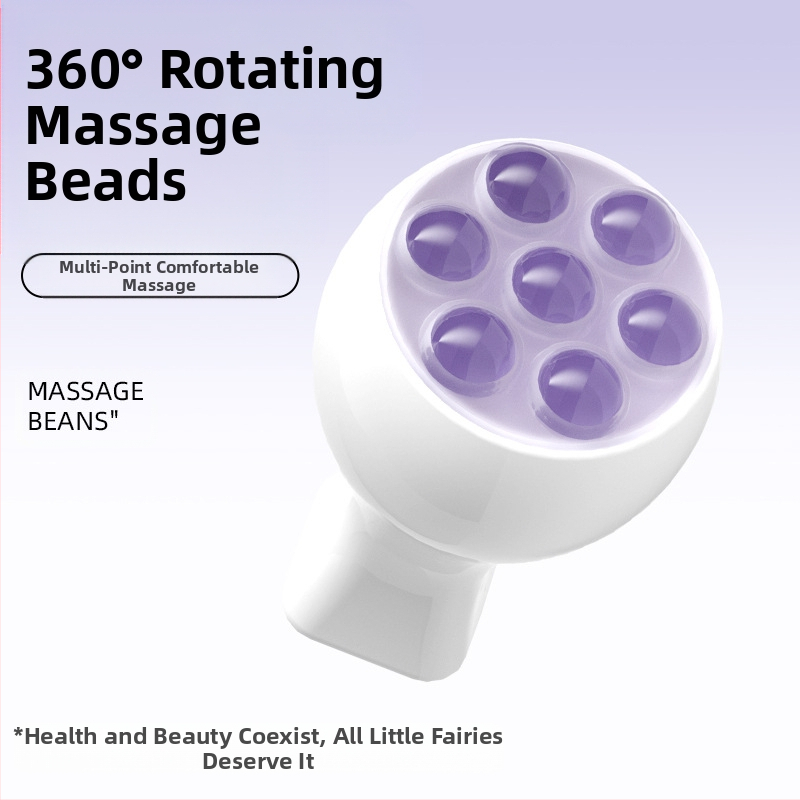 Масажор за лице с топчета от кварц и нефритена ролка, ръчен, без електричество, за лице и шия