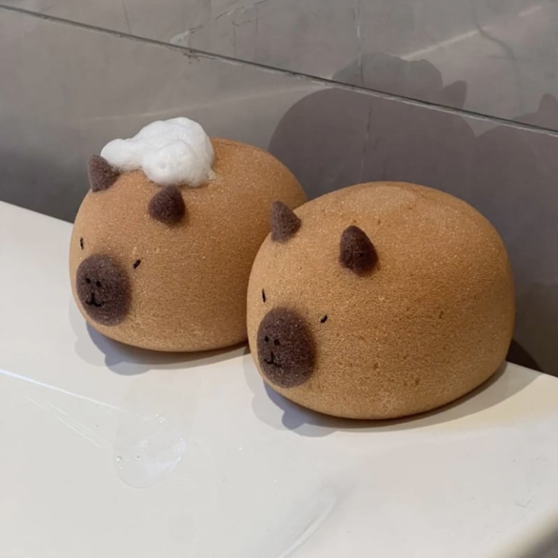 Capybara spužvasta kugla za djecu — izuzetno mekana za kupanje, pjenjenje lica i pranje suđa