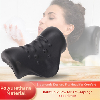 PU putų vonios pagalvė su siurbtukais, aukšto tankio, neslidinti galvos atrama