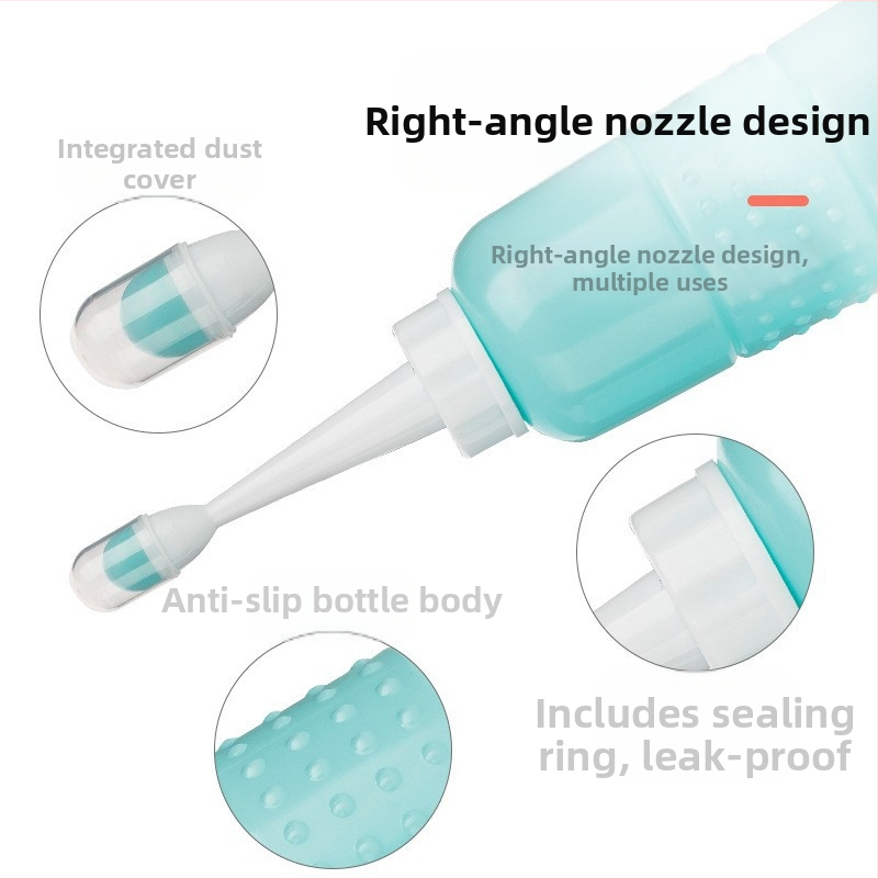 Четка за баня с дълга дръжка — портативен тричастен пластмасов комплект за почистване на седалището и перинеалната зона