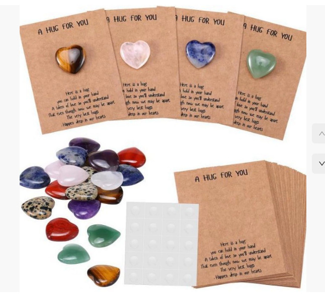 Сърцевиден комплект кристални карти – кристални карти за подарък на училищно парти, лято 2024