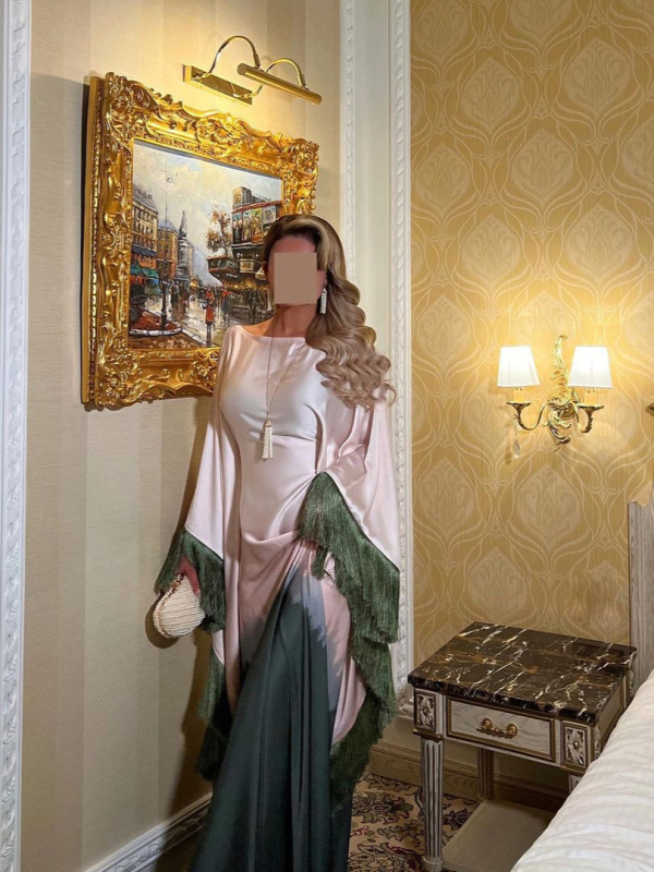 Gradients nyomtatású tasszes ruha, poliészter 95%+, hosszú szoknya, hosszú ujjú, magas hőmérsékletű feldolgozás, 2025 nyár