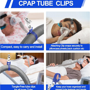 Σετ καθαρισμού CPAP σωλήνων, 4 τεμάχια (2 βούρτσες + 2 ιμάντες Velcro για τον σωλήνα), ανοξείδωτο ατσάλι + νάιλον