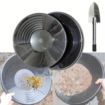 Mini plastmasas baseins zeltu mazgāšanai, pārnēsājams rokas griežams zelta meklēšanas panna (plastmasas; 300 g; iepakojumā 50 gab.; 2021. vasara; bruto svars 18)