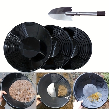 Mini plastmasas baseins zeltu mazgāšanai, pārnēsājams rokas griežams zelta meklēšanas panna (plastmasas; 300 g; iepakojumā 50 gab.; 2021. vasara; bruto svars 18)