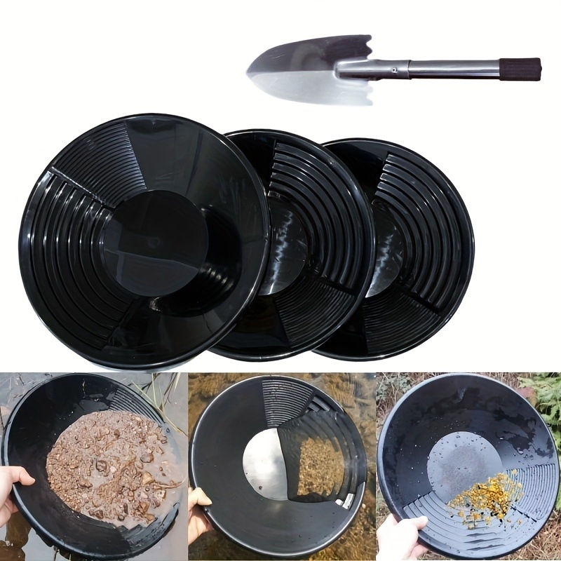 Μίνι πλαστική λεκάνη πλυσίματος χρυσού, φορητό πιάτο εξόρυξης χρυσού με χειροκίνητο μηχανισμό (Πλαστικό; 300 g; Συσκευασία 50 τεμάχια; Καλοκαίρι 2021; Ακαθάριστο βάρος 18)