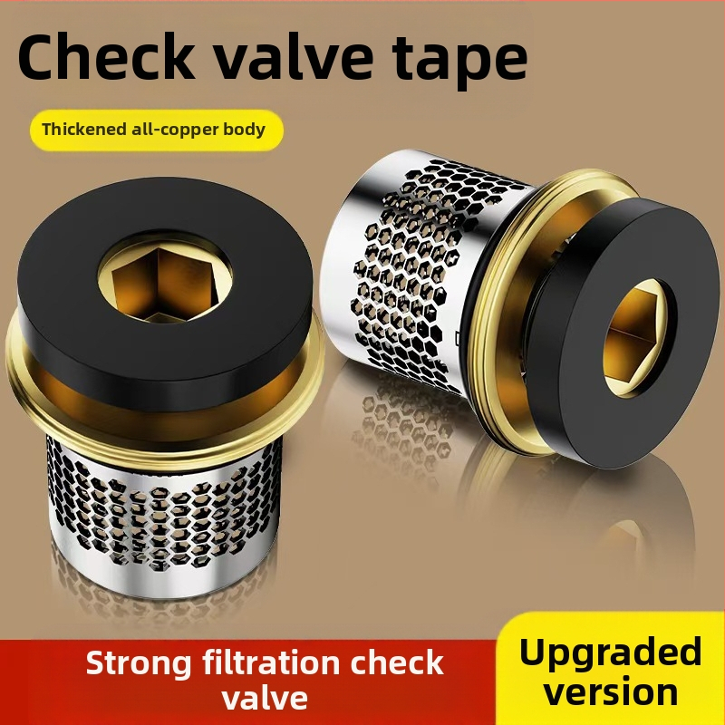 Sprchový ventil s proti spätnému toku, kontrolný ventil a uzatvárací ventil; meď; tesniaca podložka