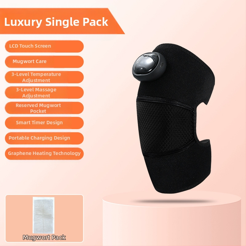 Karsējošs ceļgalu un plecu masieris ar karsto kompresiju un vibrācijas funkciju, 5V, 7W, 45–65°C