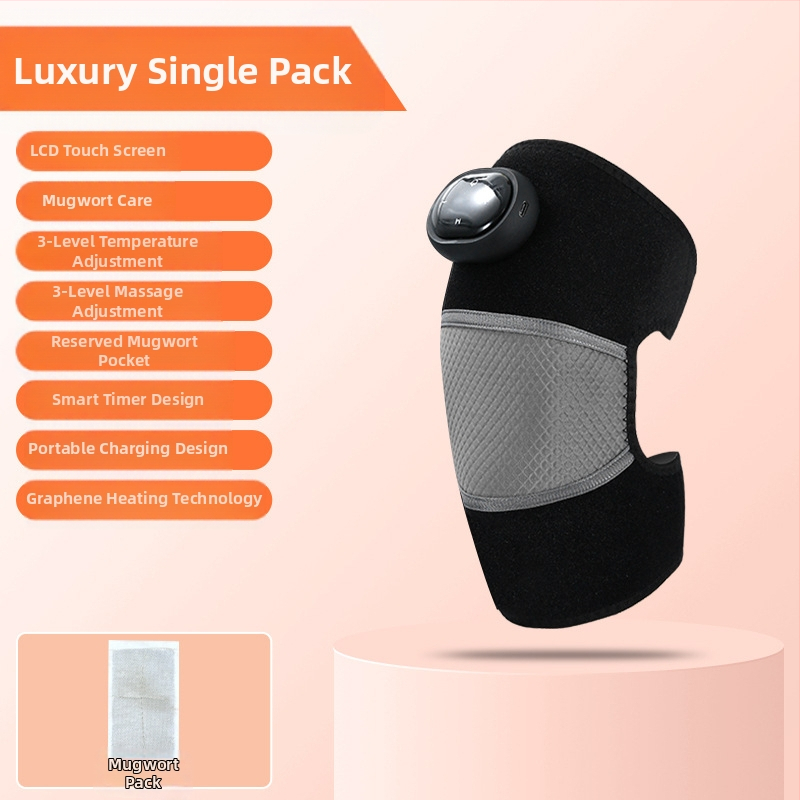 Karsējošs ceļgalu un plecu masieris ar karsto kompresiju un vibrācijas funkciju, 5V, 7W, 45–65°C
