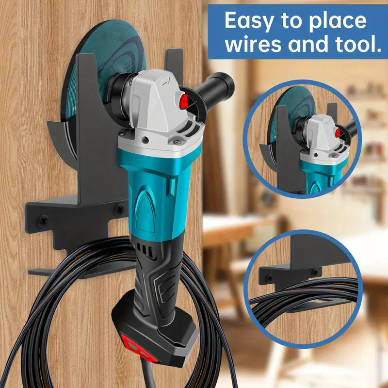 Feng sheng nehéz kivitelű falra szerelhető sarokcsiszoló tároló tartó, bimetál konstrukcióval, munkapult számára