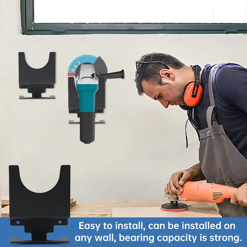 Feng sheng nehéz kivitelű falra szerelhető sarokcsiszoló tároló tartó, bimetál konstrukcióval, munkapult számára