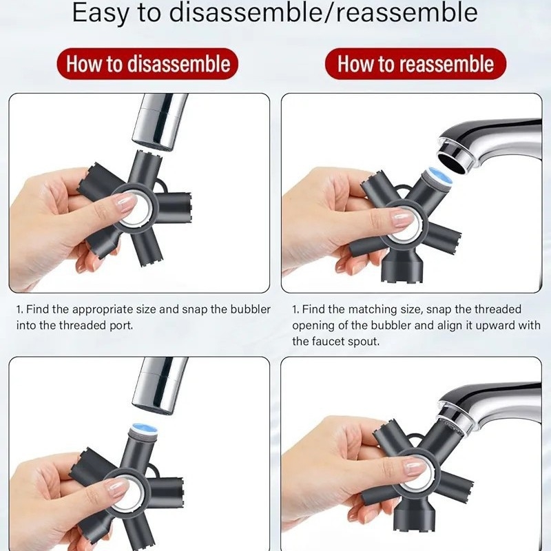 10 az 1-ben eszköz csaptelep aerátorának leszereléséhez és javításához – RV- és lakóautó-kompatibilis