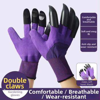 Sodininko pirštinės kasimui su putų nagais – latekas, vidinis nailonas, atsparios vandeniui, atsparios dygliams ir kvėpuojančios