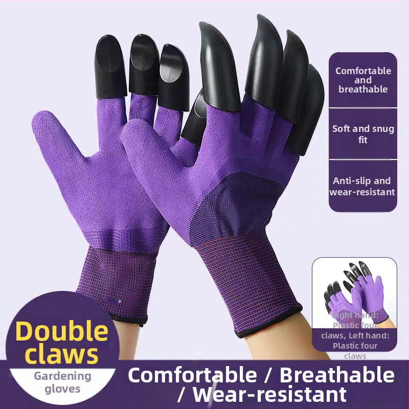 Sodininko pirštinės kasimui su putų nagais – latekas, vidinis nailonas, atsparios vandeniui, atsparios dygliams ir kvėpuojančios