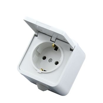Πρίζα τοίχου ευρωπαϊκού προτύπου με κεραμικό πυρήνα, 16A, 220-250V, αγωγός από ορείχαλκο, CE πιστοποίηση