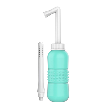 AQUARINSE ръчен хигиенен ирригатор за интимни части, PP+EVA, 2 накрайника (дълъг и къс), натисни за промиване