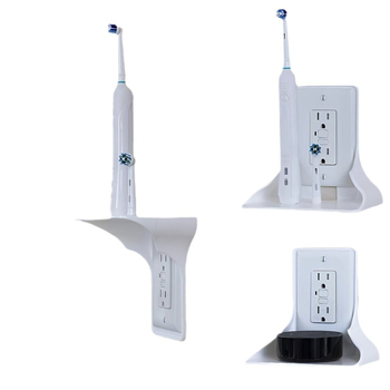 Beloved Ράφι για πρίζες – επιτοίχιο, χωρίς διάτρηση, πλαστικό, ένα επίπεδο, αποθήκευση μπάνιου