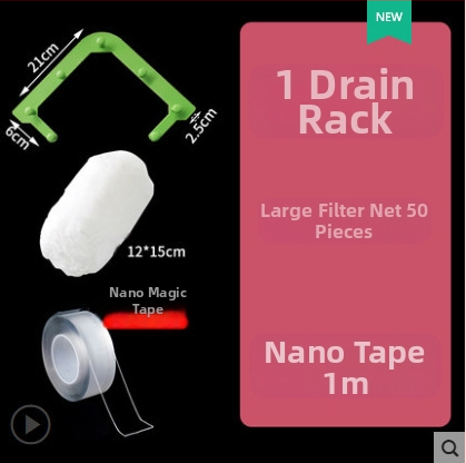 Trikampio formos virtuvės plautuvės filtras su pakabamu nusausinimo laikikliu, ABS medžiaga, korėjietiško stiliaus, licencijuotas privatinis ženklas, spausdintas logotipas