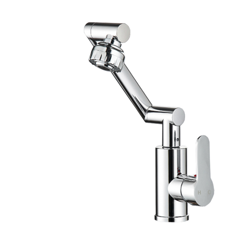 Luckcat mechaninis maišytuvo praustuvui, karštas/šaltos, nerūdijantis plienas, keramikinė kasetė, 360° sukimas