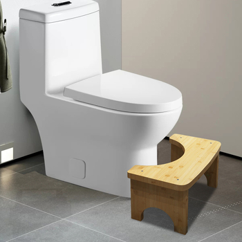 Bambuko tualeto suolas – ne sulankstomas, kojų pėdų suolas vonios kambariui, klozeto squat pad